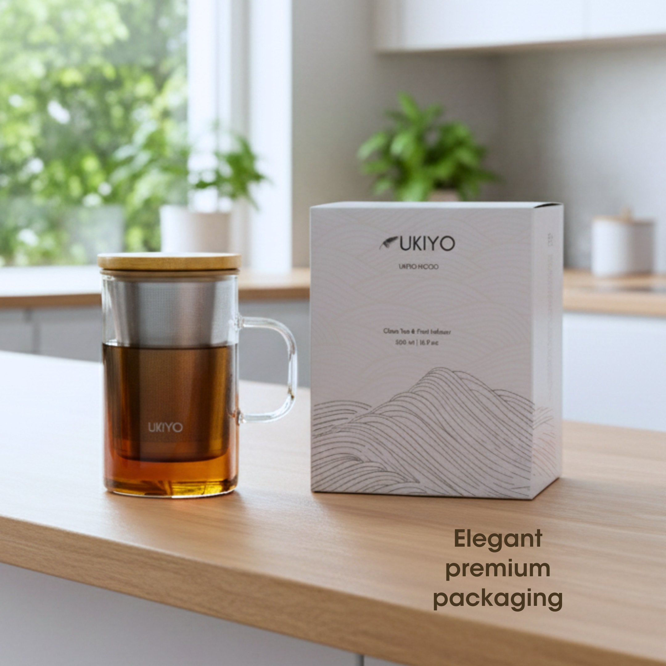 Ukiyo Wood - Glass & Stainless Steel Tea Infuser