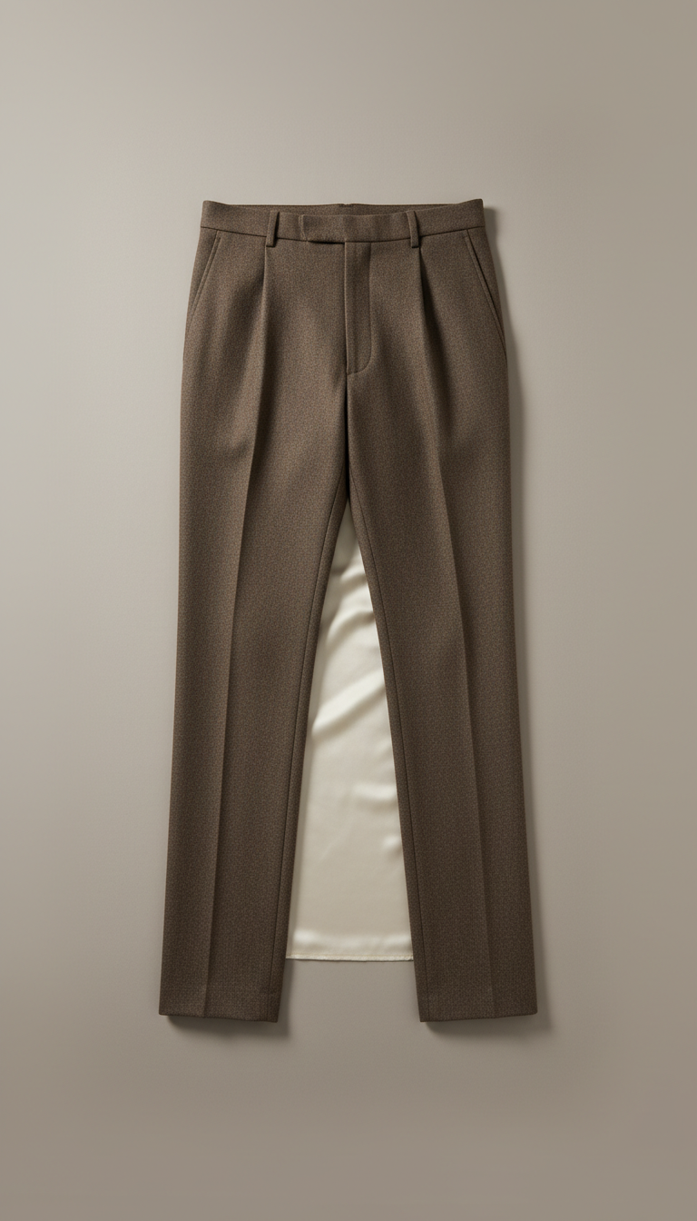 Mink Brown Italian Wool Trousers