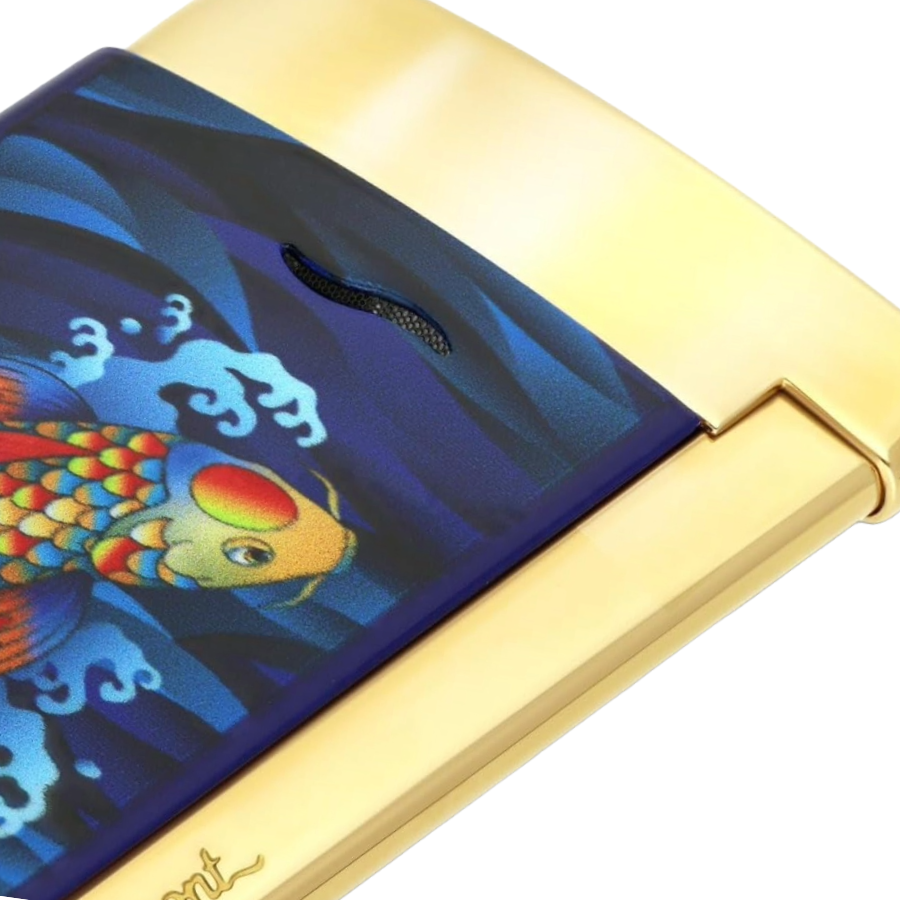 S.T. Dupont Slim 7 Koi Fish - Blue & Gold